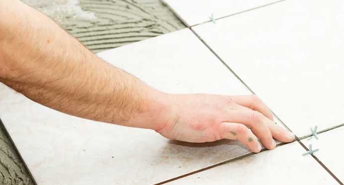 nice tiles going into place in a Wellington